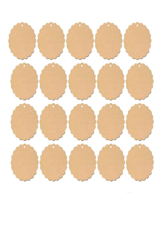 ROOT KRAFT 50pcs Floral Wooden Pine MDF Cutouts Unfinished Tags for Key Chain, Slices Crafts, Xmas Holiday Hanging Decorations, Painting Wood Craft, MDF Plains, Resin Art Work (5x5 cm) - Image 1